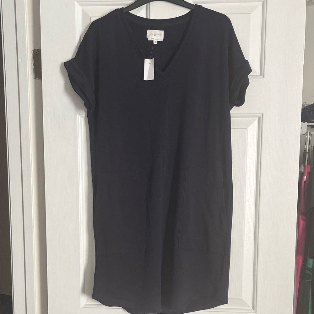 Lou & Grey Deep Blue V-Neck t-shirt style dress